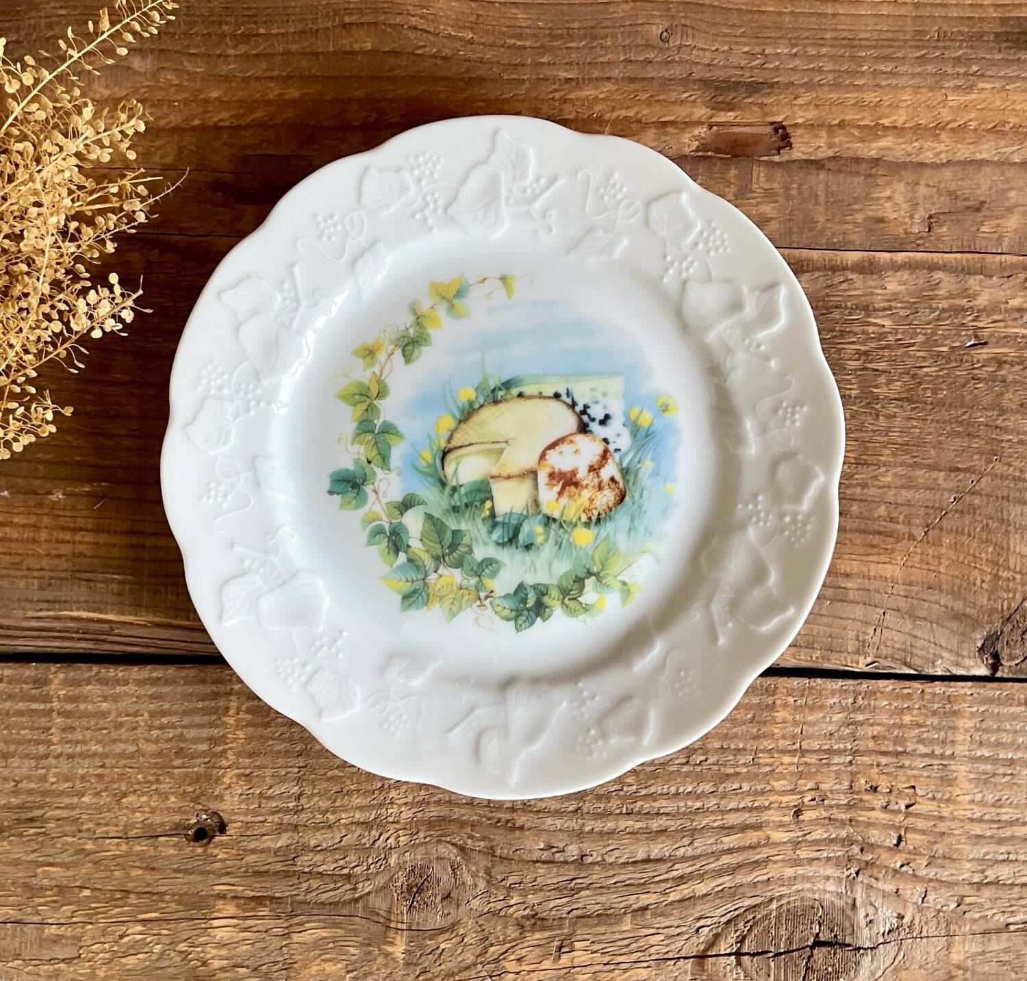 4 Limoges porcelain cheese plates “Wild Lier”
