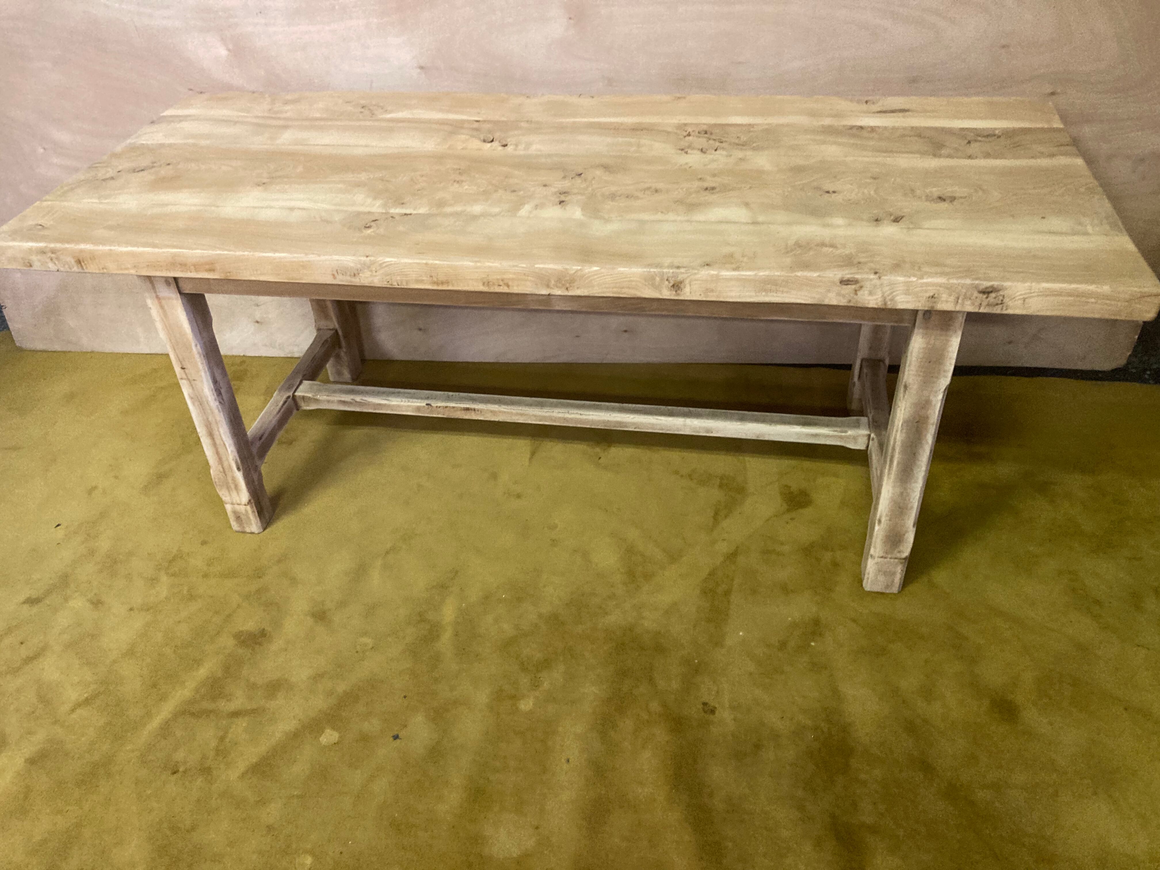Farmhouse table bois brut