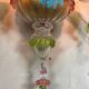 Set of 3 Venetian wall lights in multicoloured Murano glass, circa 1950