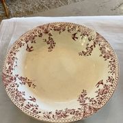 Plat creux Terre de fer faience grand dépôt e.bourgeois.rose