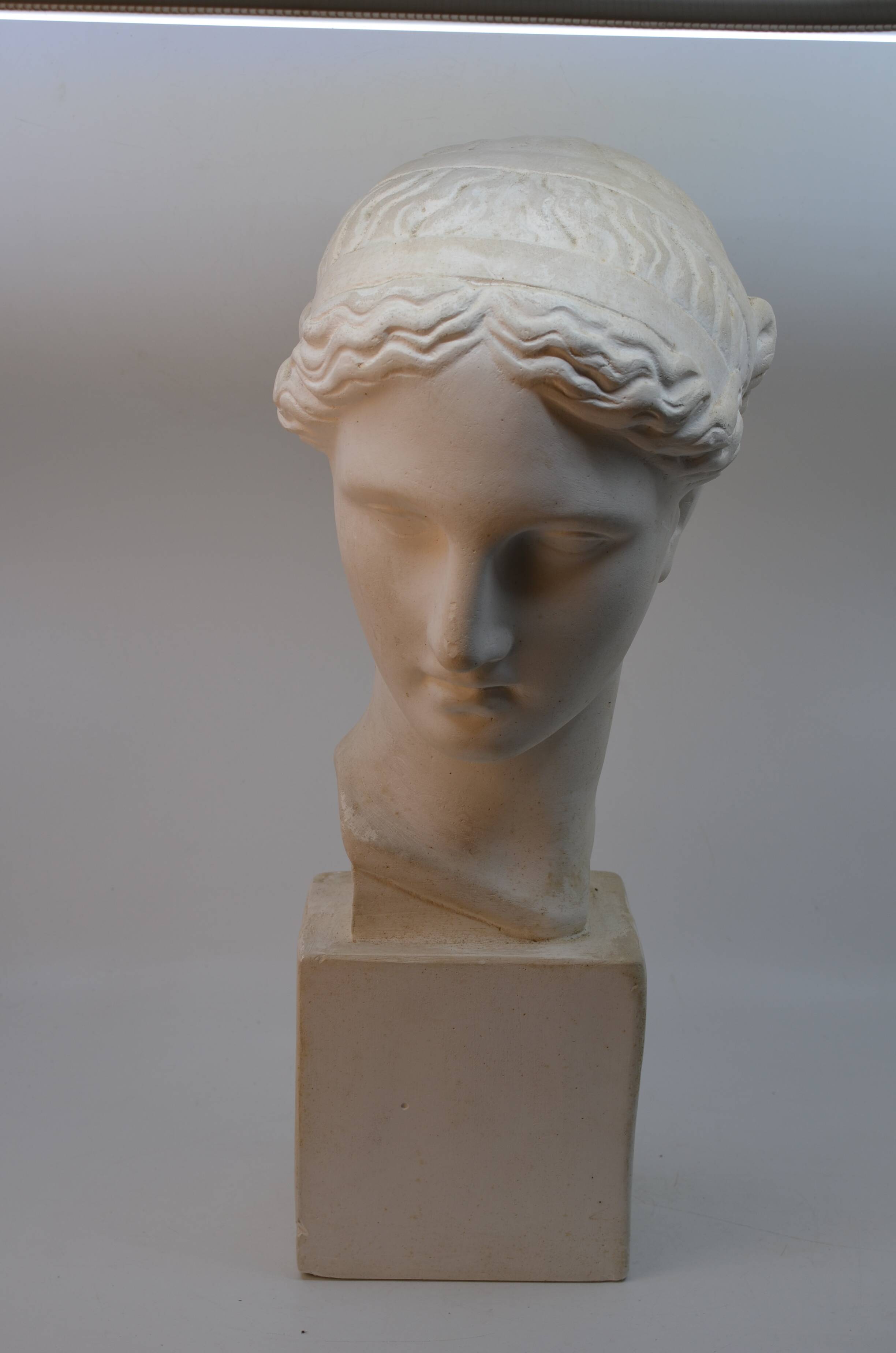 Female bust in plaster – antique style sculpture – classic head 50 cm
