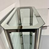 Antique display cabinet shelf in brass metal Italian design from the 70s