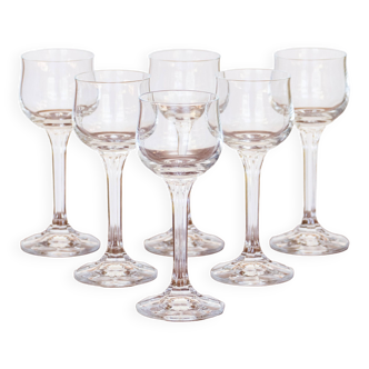 Lot de 6 verres à pied vintage en cristal