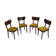Set of four chairs, Ton, 1960
