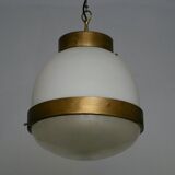 Grande plafonnier Artemide Delta - Années 60 - Sergio Mazza - Laiton et verre