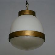 Large Artemide Delta ceiling light - 1960s - Sergio Mazza - Brass and glass