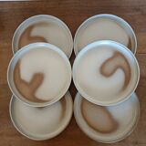 Assiettes plates à rebord en grès de l'Arnon