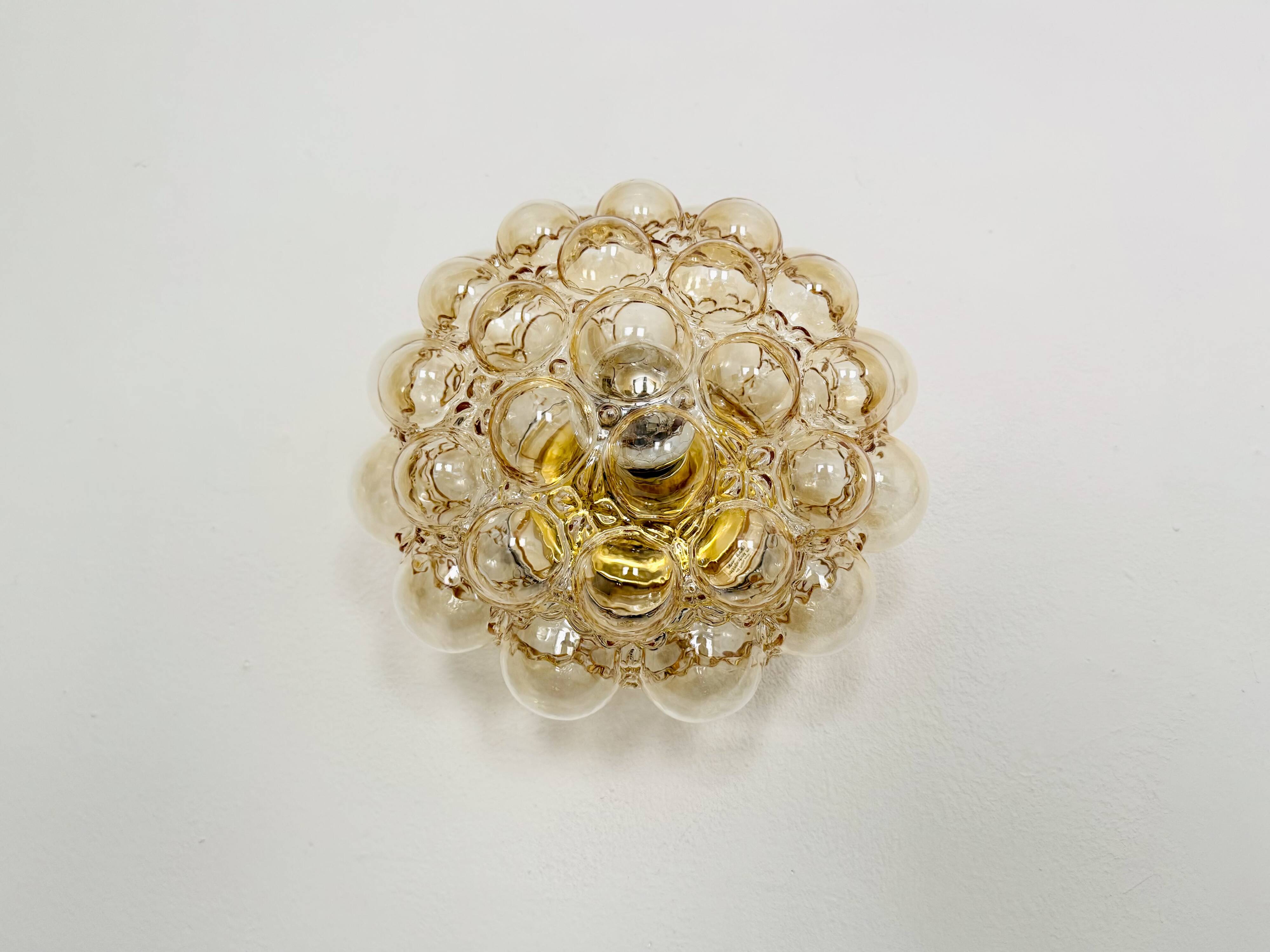 1 of 7 Large Bubble Glass Wall Lamps or Flush Lights by Helena Tynell