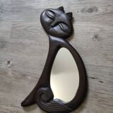 Mirror cat frame wood vintage