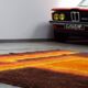 Tapis design vintage 1970 cubiste français