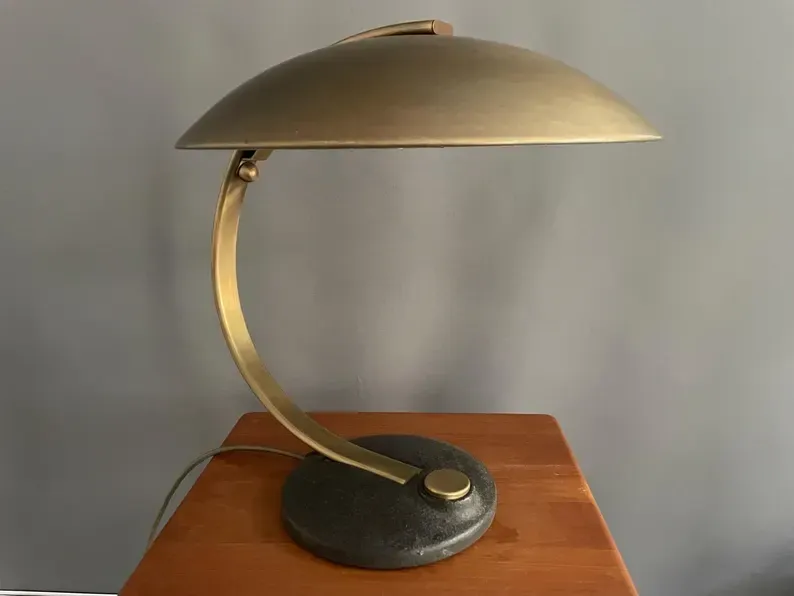 Brass table lamp, model Hillebrand 7613, 1960s