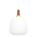 Lampe blanche Japandi, Danemark années 60