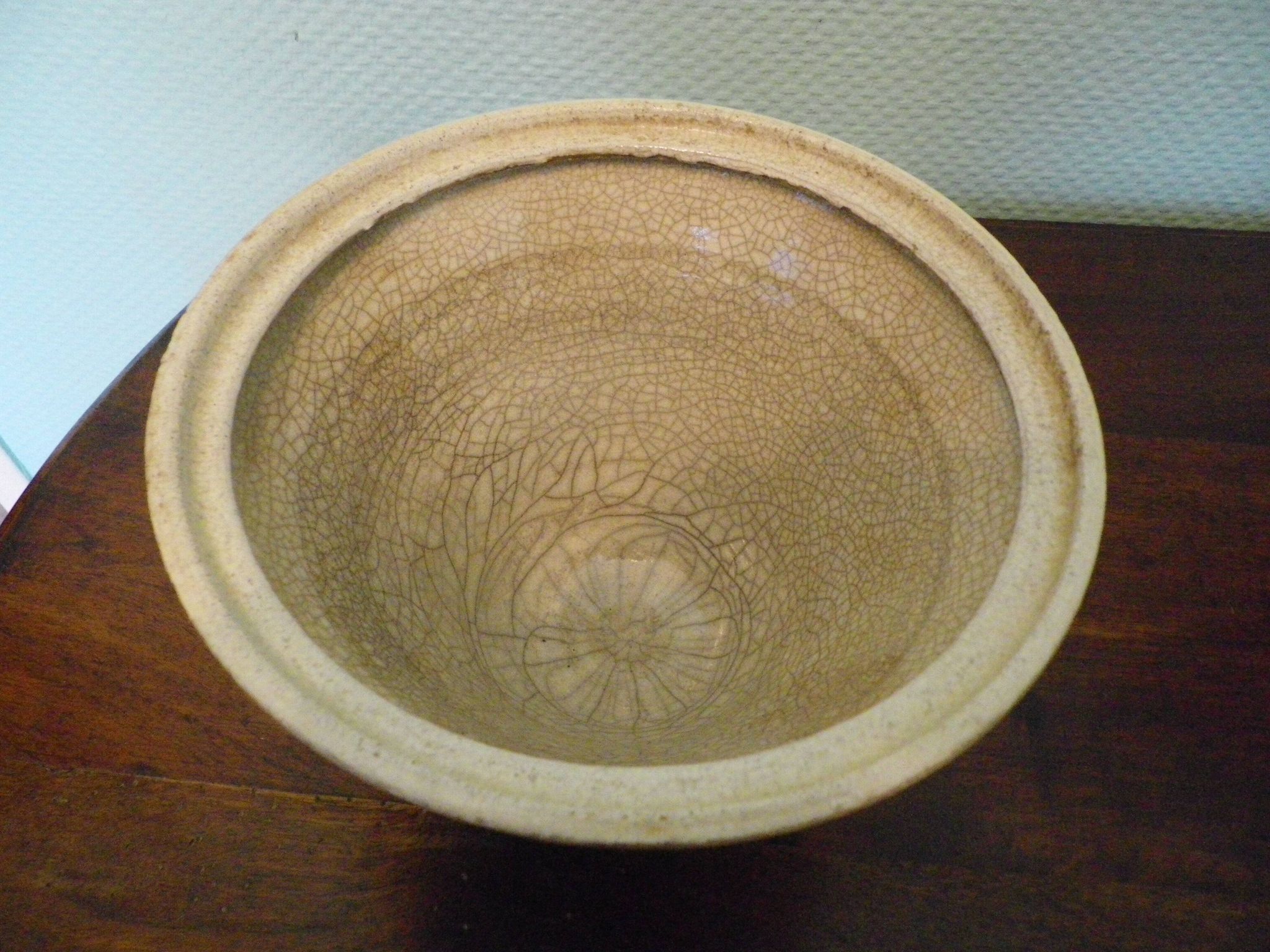 Poterie artisanale, porte-plantes, Raku