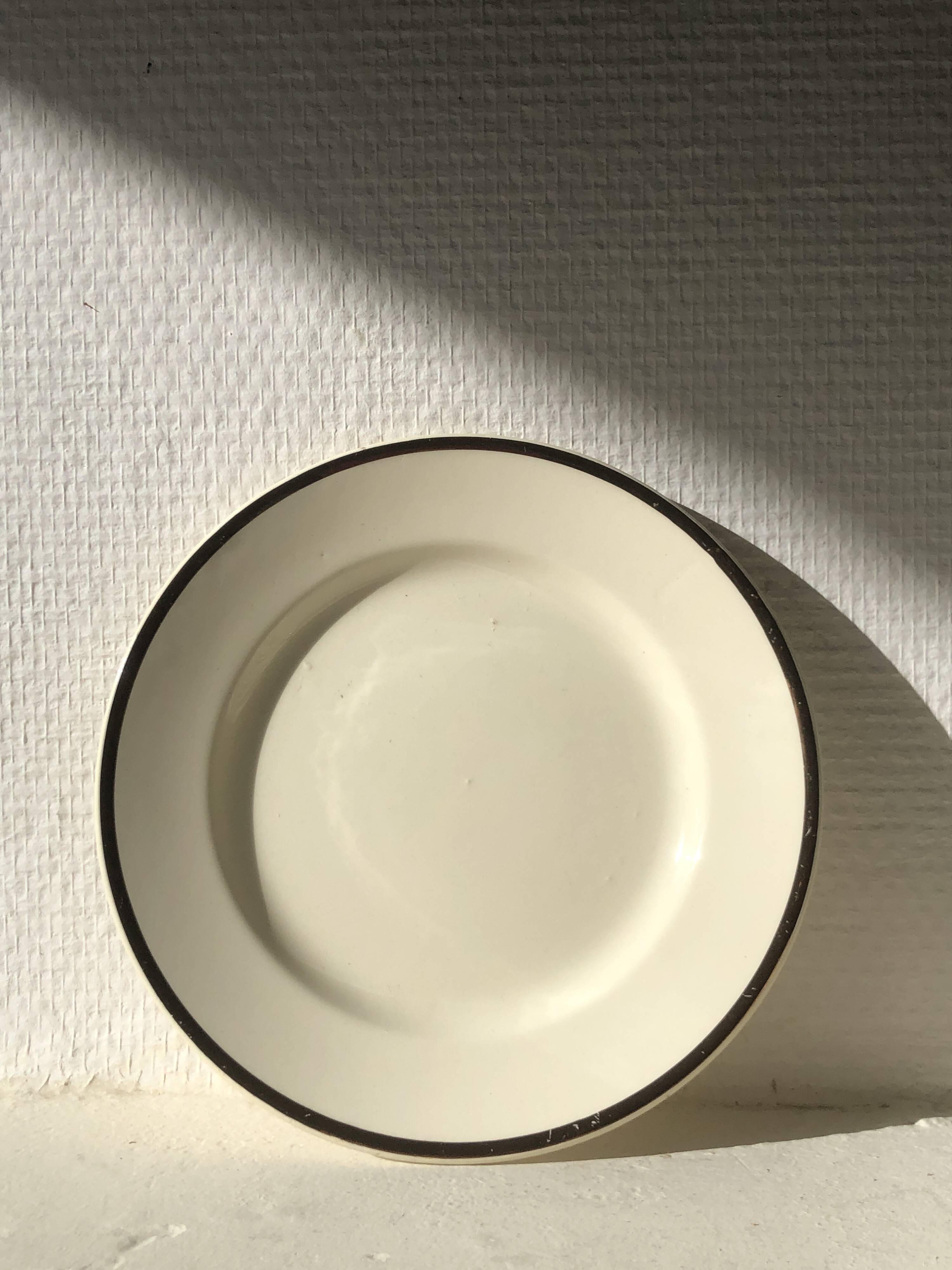 Set of 9 Badonviller dessert plates