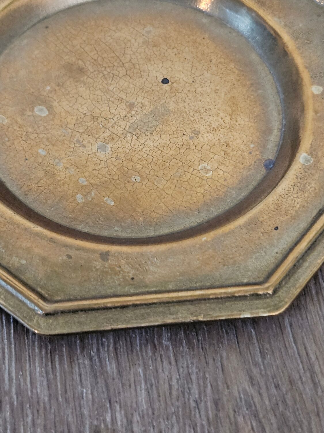 Hexagonal brass pocket tray