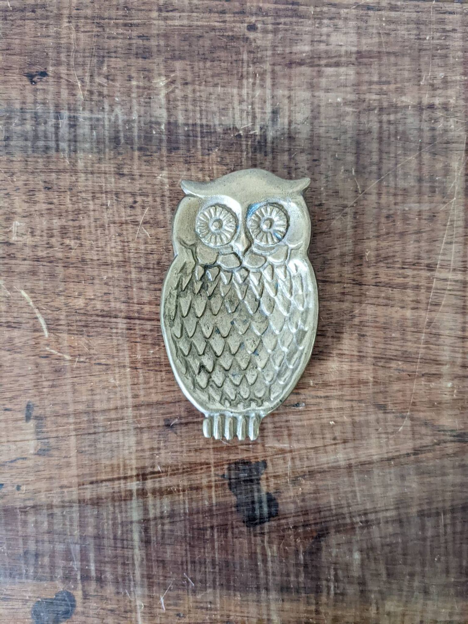 Vide poche hibou en laiton