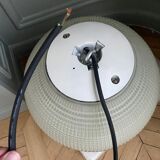 Holophane glass pendant lamp