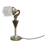 Lampe de bureau Sécession des années 1930, en laiton et verre, Tchécoslovaquie