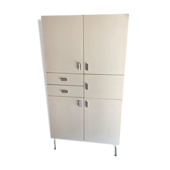 Vintage restyled white Formica wardrobe