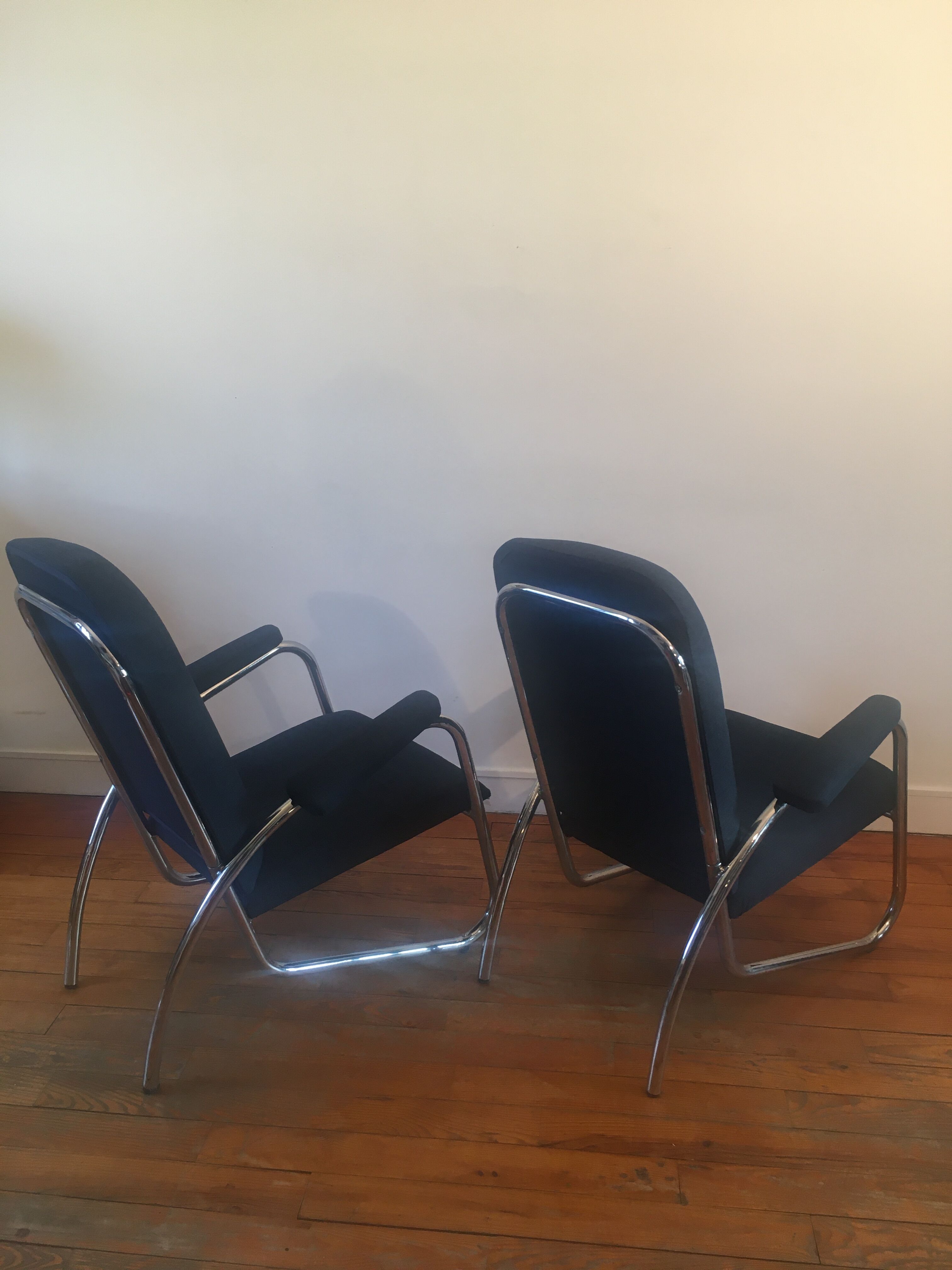 Pair of modernist armchairs 50s