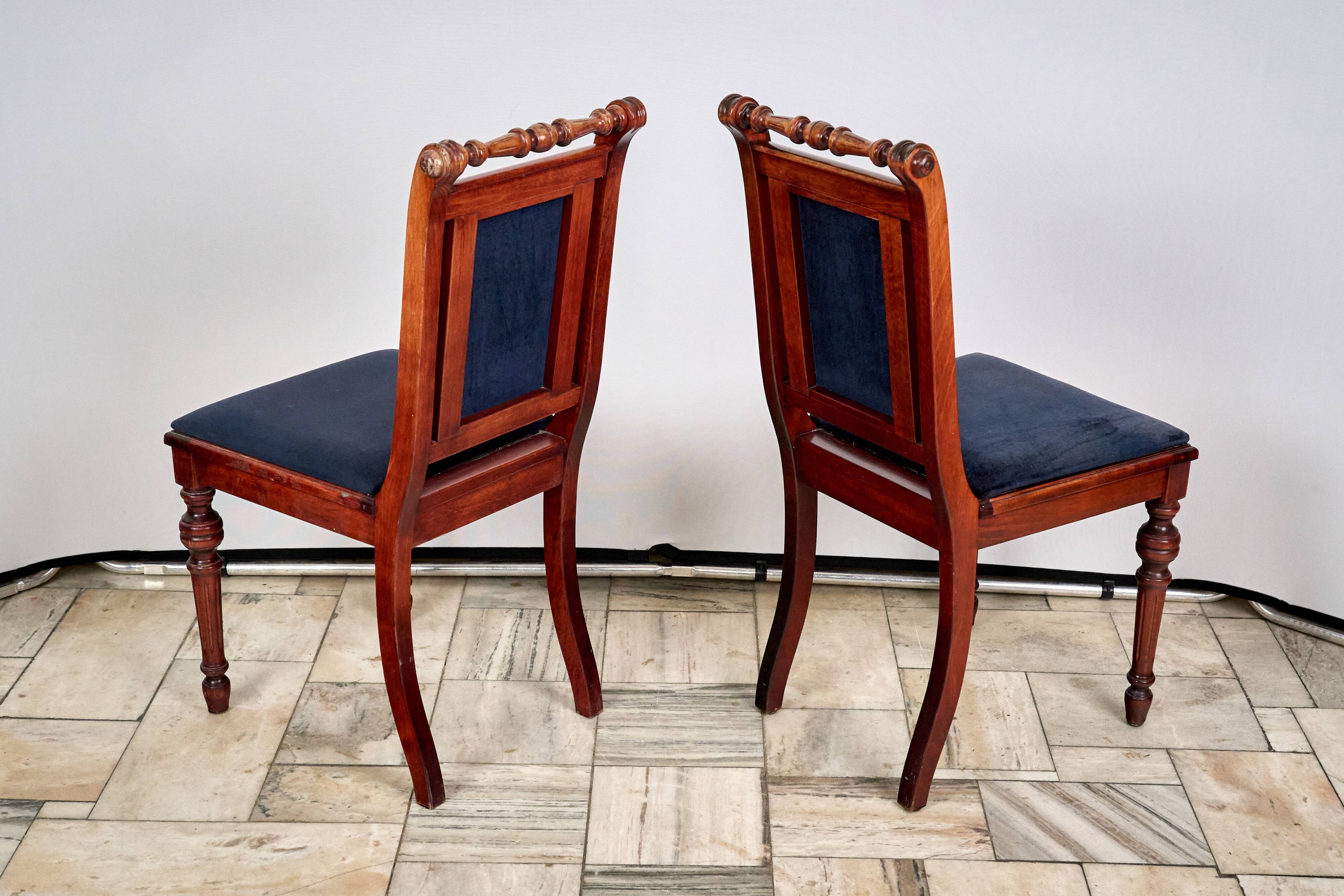 Set of 2 eclectic style chairs fameg radomsko, 1970s/80s