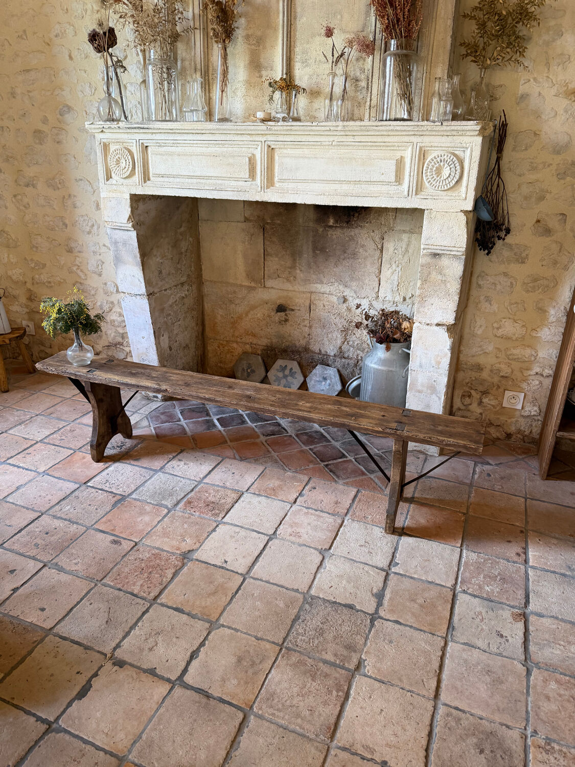 Banc de ferme rénové