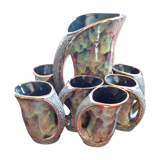 Pitcher and 6 mugs of the years 50s