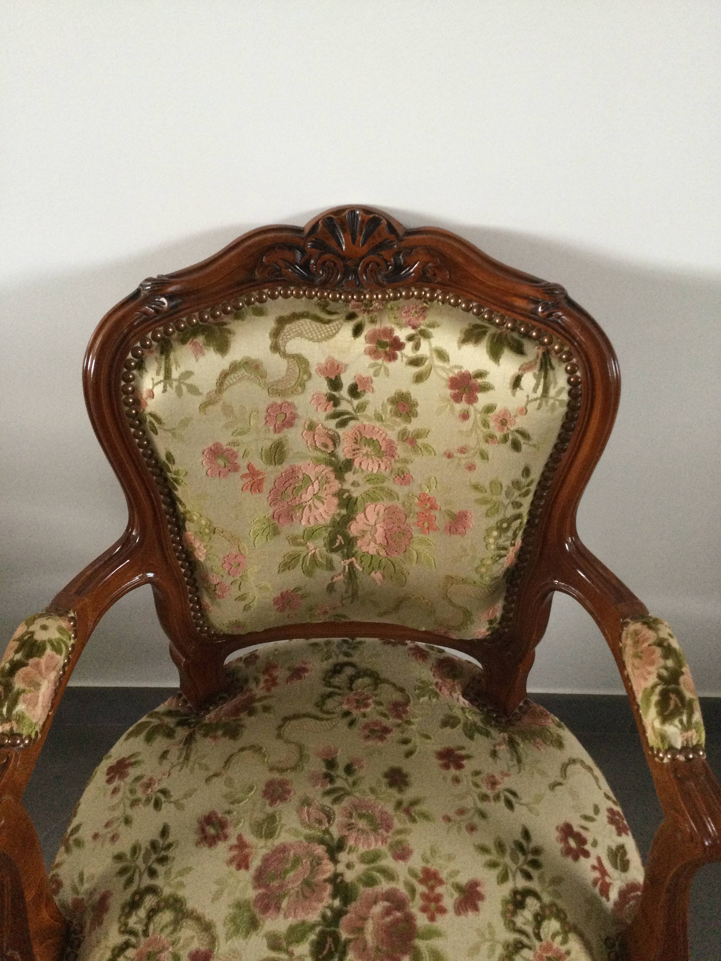 Louis XV Style Armchair In Cherry