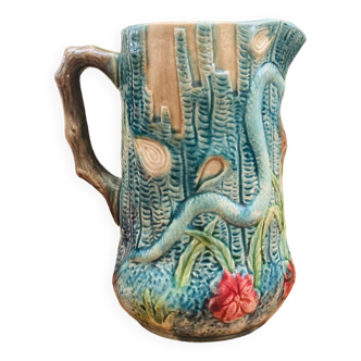 Vase pichet barbotine vintage