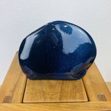 Vase forme libre céramique bleu