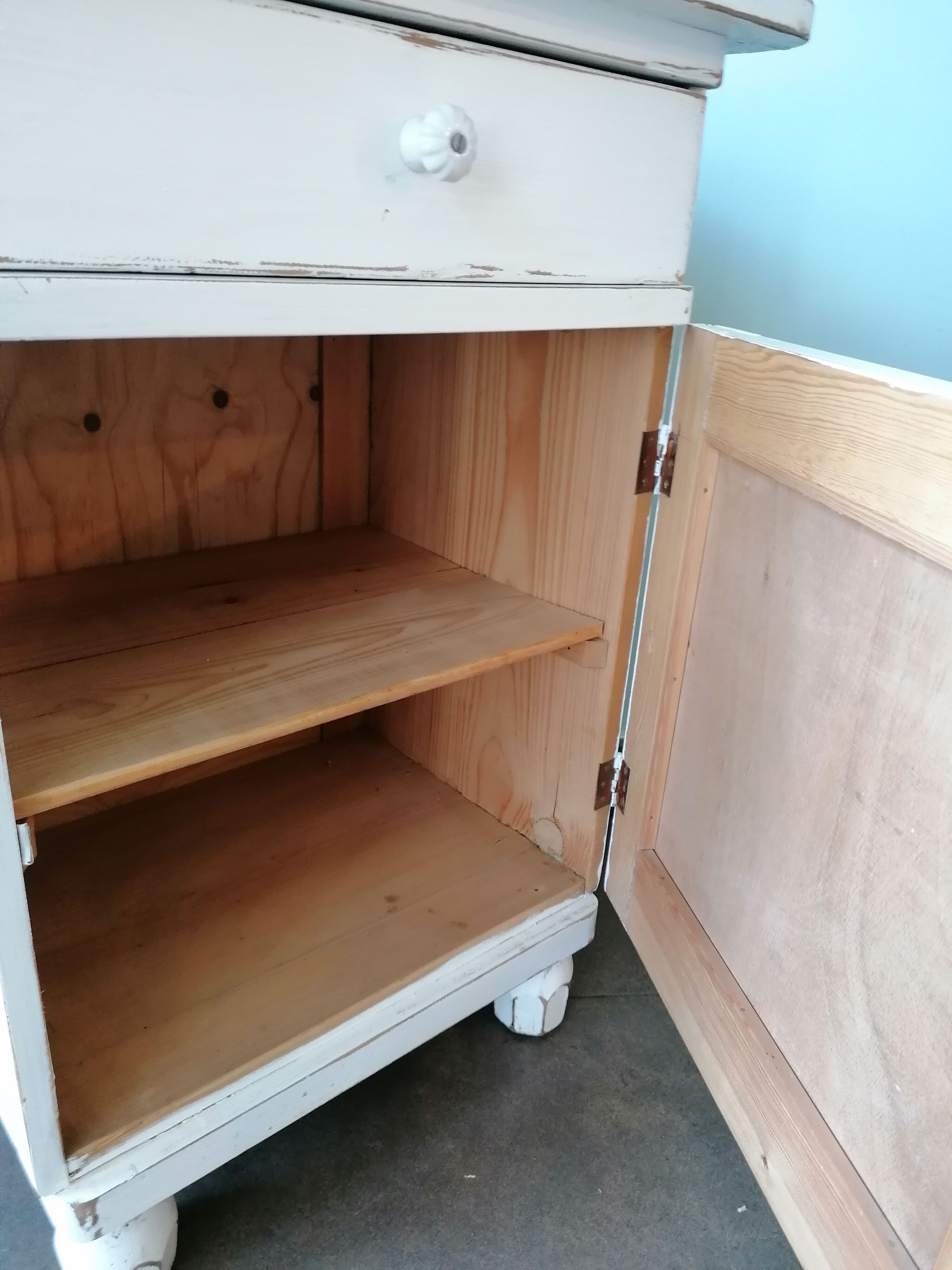 Pair of vintage wooden bedside tables