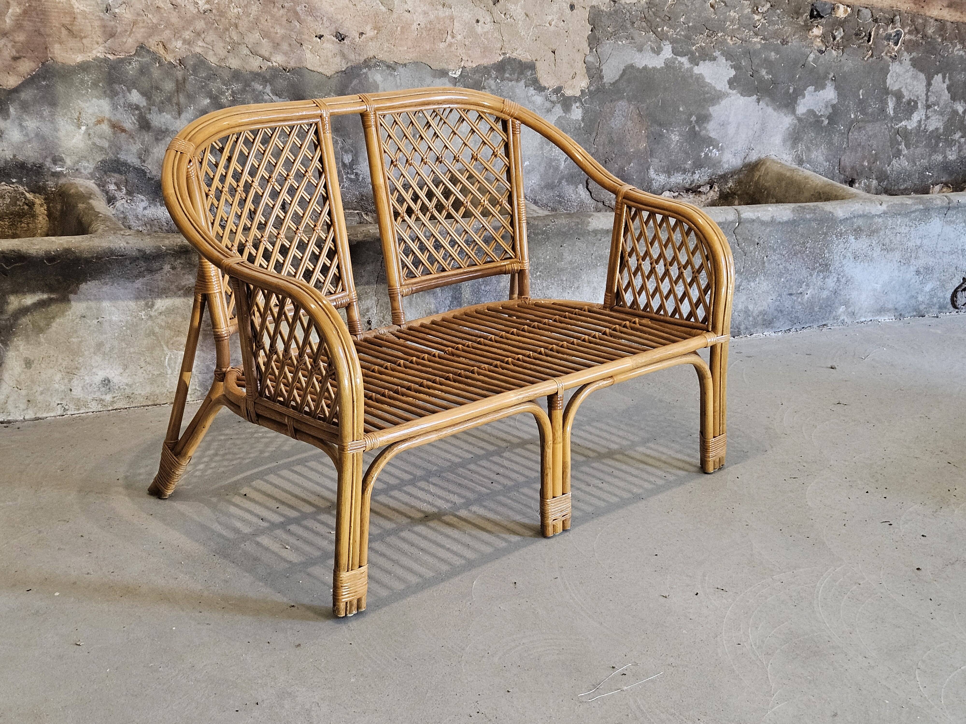 Italian wicker sofa