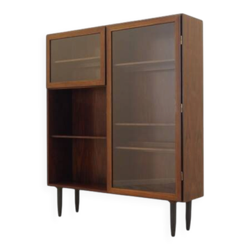 Rosewood display cabinet by Omann Jun Møbelfabrik model 6 with lighting, Denmark 1960s