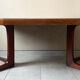 Vintage round Scandinavian table with extendable star center leg