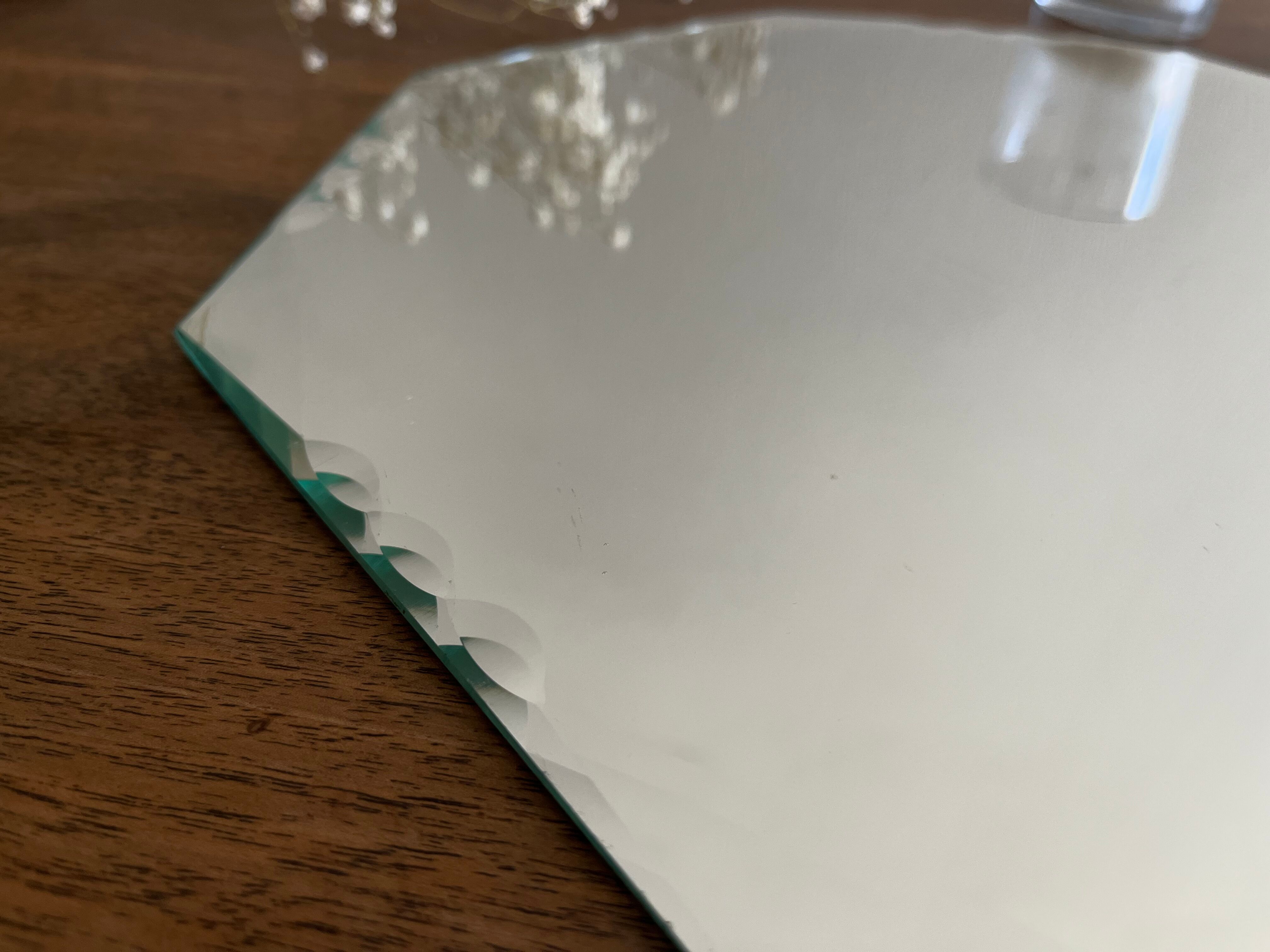 Octagonal beveled mirror 35 x 35 cm