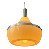 Vintage beige plexiglass space age pendant light