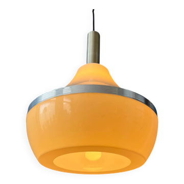 Suspension vintage beige en plexiglas space age