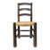Brutalist straw wooden chair