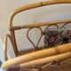 Vintage rattan magazine rack