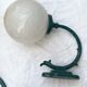 Outdoor wall lamp in cast alluminium, with plastic ball