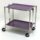 Rolling folding table bar laminate color violet - textable platex