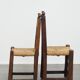 Set of 4 Antique Spanish Country Chairs with Woven Rattan Seats