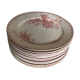 Set of 12 dinner plates of Sarreguemines land of iron décor Vega early 20th