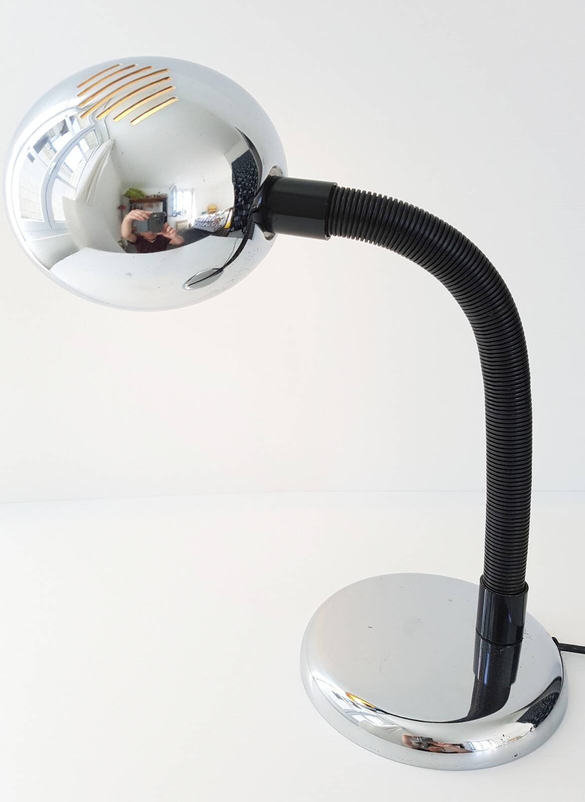CHROME PASTILLE TABLE LAMP 1970 VINTAGE SPACE AGE POP 70S 1970S
