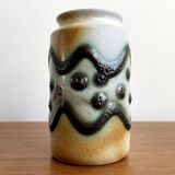 Veb haldensleben 3068 - small east german gdr vase - tactile mid-century modern design