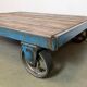 Large Blue Industrial Coffee Table Cart, 1960s