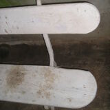 Garden bench oak and cast iron late nineteenth