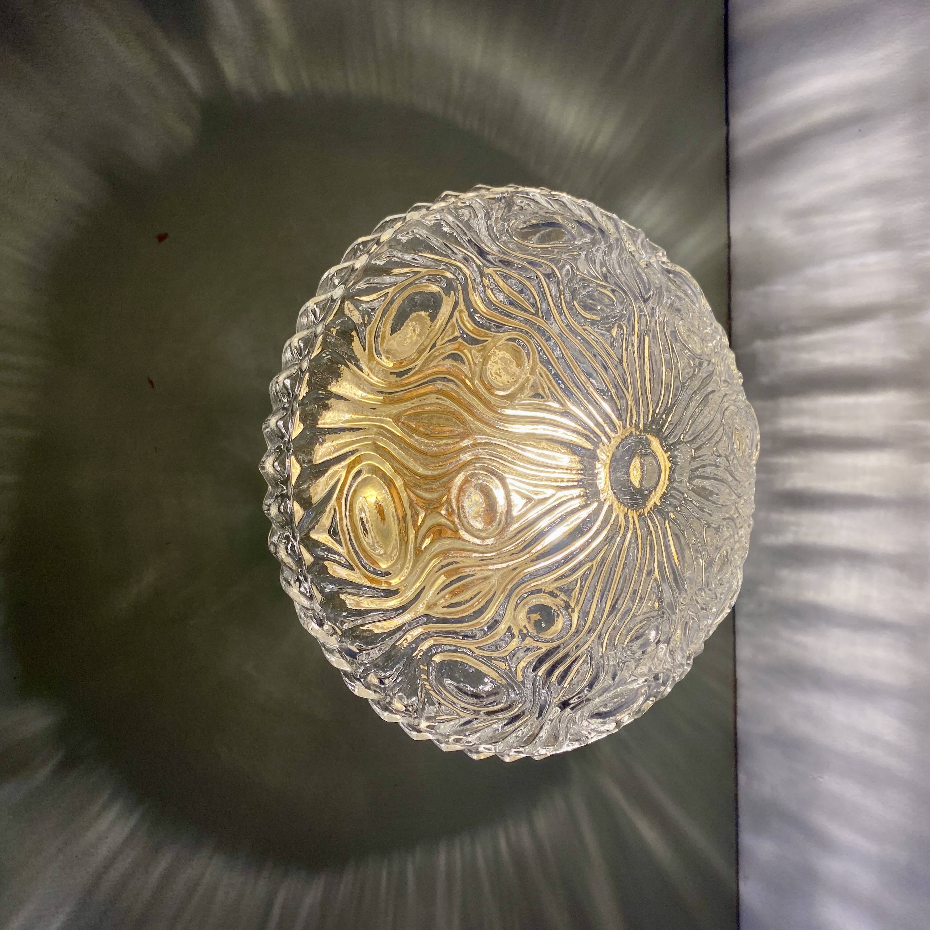 Vintage glass globe wall or ceiling light