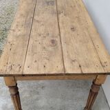 Rustic farmhouse table in solid oak Louis Philippe style -1m84