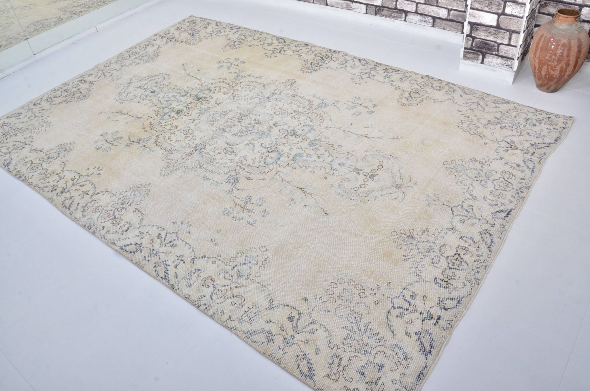 Turkish Oushak Handmade Carpet sku 3182